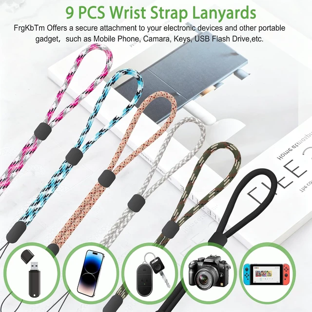 Alt view image 5 of 7 - Hand Wrist Strap Lanyard Adjustable Nylon Colorful for Mobile Phone Camara USB Flash Drive ID Name Tag Badge