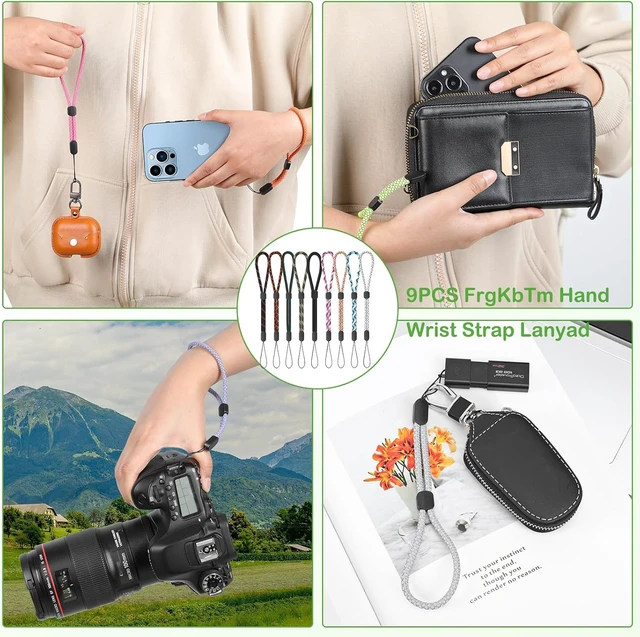 Alt view image 7 of 7 - Hand Wrist Strap Lanyard Adjustable Nylon Colorful for Mobile Phone Camara USB Flash Drive ID Name Tag Badge