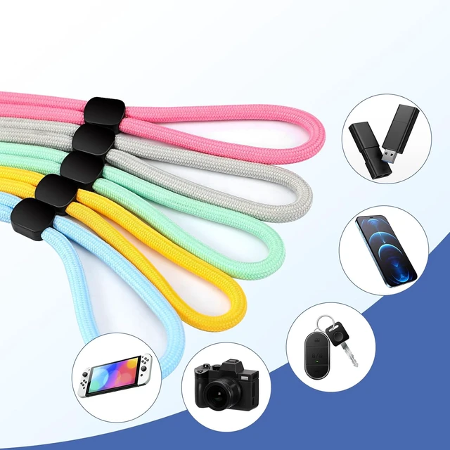 Alt view image 2 of 7 - Hand Wrist Strap Lanyard Adjustable Nylon Colorful for Mobile Phone Camara USB Flash Drive ID Name Tag Badge