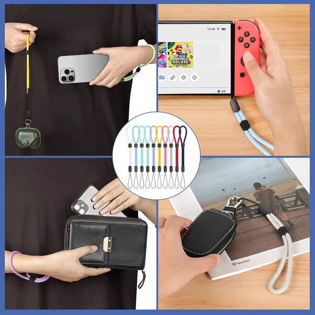 Alt view image 6 of 7 - Hand Wrist Strap Lanyard Adjustable Nylon Colorful for Mobile Phone Camara USB Flash Drive ID Name Tag Badge