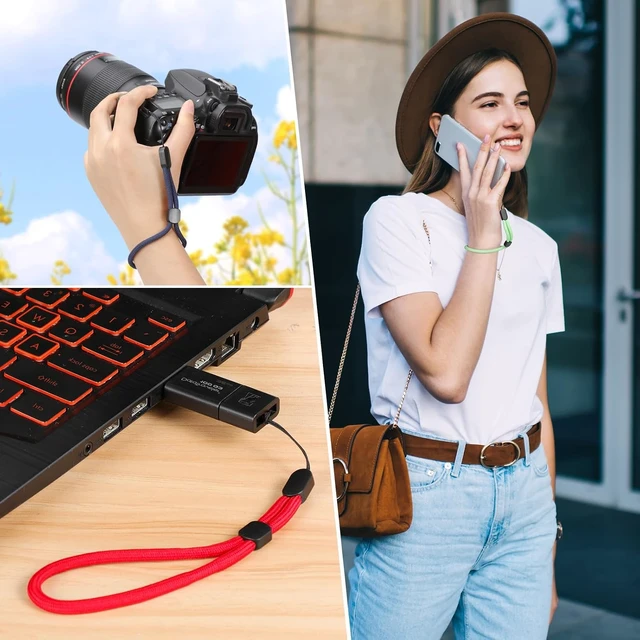 Alt view image 5 of 7 - Hand Wrist Strap Lanyard Adjustable Nylon Colorful for Mobile Phone Camara USB Flash Drive ID Name Tag Badge