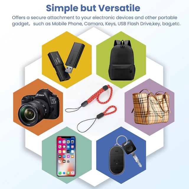 Alt view image 2 of 7 - Hand Wrist Strap Lanyard Adjustable Nylon Colorful for Mobile Phone Camara USB Flash Drive ID Name Tag Badge