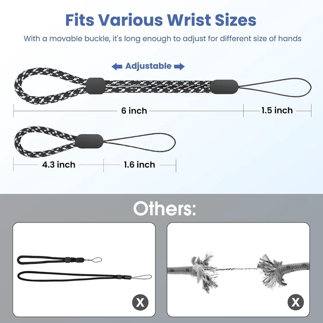 Alt view image 5 of 7 - Hand Wrist Strap Lanyard Adjustable Nylon Colorful for Mobile Phone Camara USB Flash Drive ID Name Tag Badge