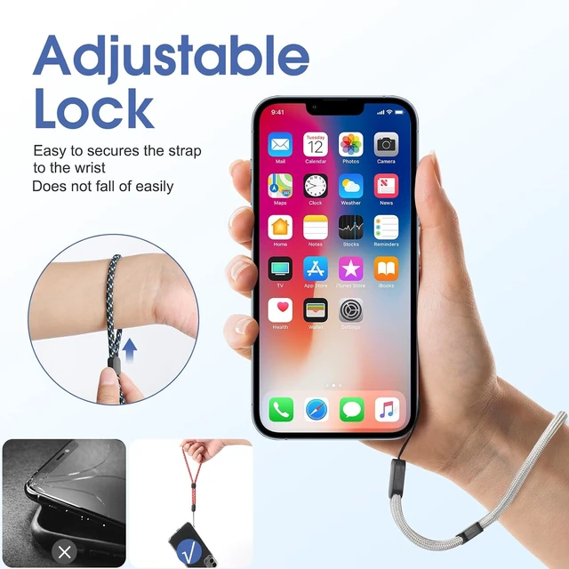 Alt view image 4 of 7 - Hand Wrist Strap Lanyard Adjustable Nylon Colorful for Mobile Phone Camara USB Flash Drive ID Name Tag Badge