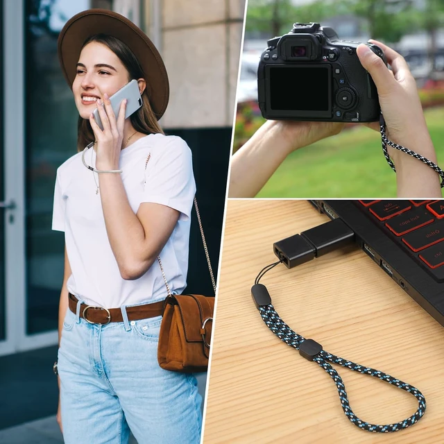 Alt view image 6 of 7 - Hand Wrist Strap Lanyard Adjustable Nylon Colorful for Mobile Phone Camara USB Flash Drive ID Name Tag Badge
