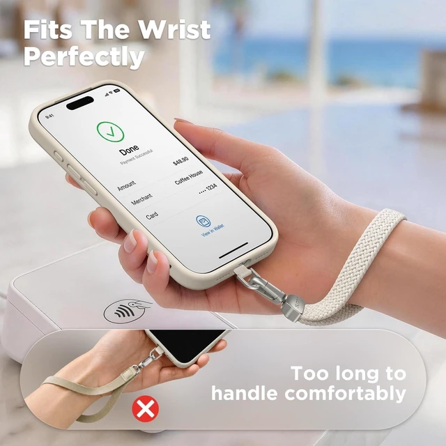 Alt view image 5 of 7 - Elastic Phone Wrist Strap Phone Lanyard Key Chain Lanyards