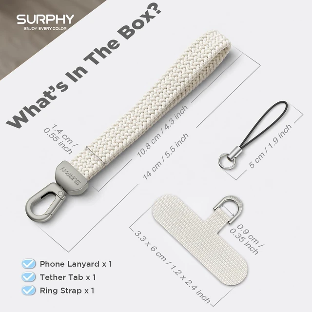 Alt view image 6 of 7 - Elastic Phone Wrist Strap Phone Lanyard Key Chain Lanyards