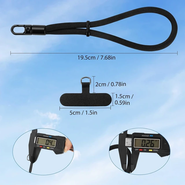 Alt view image 2 of 7 - Phone Lanyard Anti Theft Phone Wrist Strap with 2 Tether Tabs