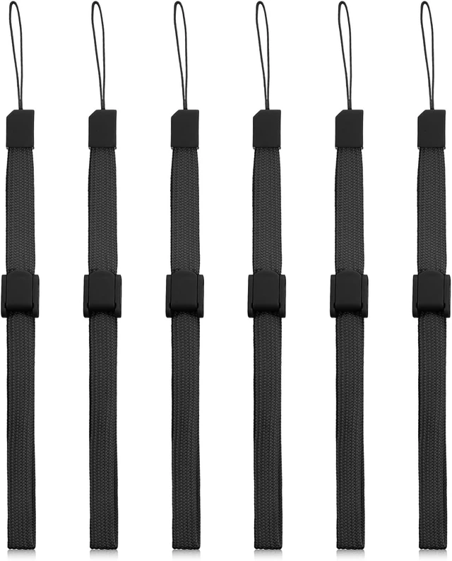 Main image of Wrist Strap for Camera 6 PCS Adjustable Hand Wrist Strap Lanyard Universal Phone Hand Straps Wristlet Wristband with Slider Lock for Camera Mobile Phone Black