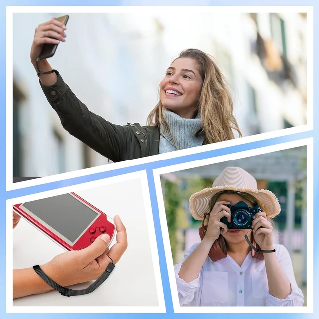 Alt view image 6 of 7 - Wrist Strap for Camera 6 PCS Adjustable Hand Wrist Strap Lanyard Universal Phone Hand Straps Wristlet Wristband with Slider Lock for Camera Mobile Phone Black