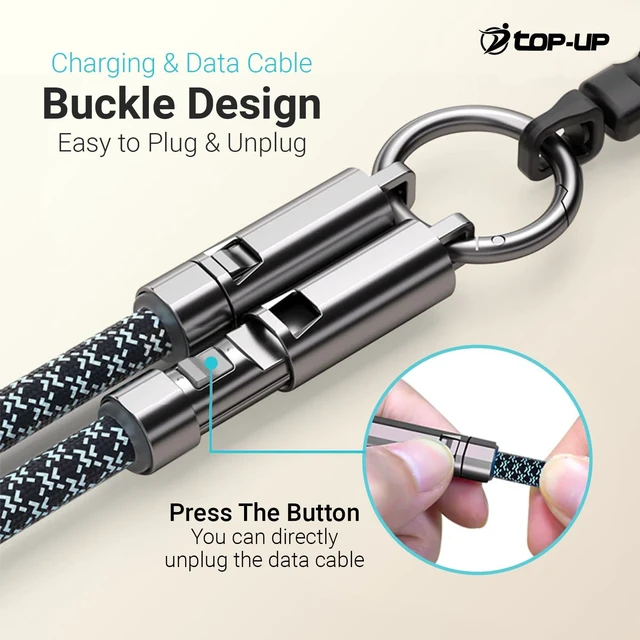 Alt view image 4 of 7 - Phone Wrist Strap Lanyard 240W USB-C Charging Cable 1ft 30cm