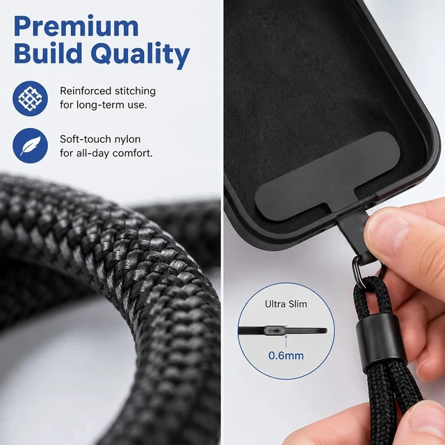 Alt view image 3 of 7 - Anti Theft Phone Wrist Strap Adjustable Cell Phone Lanyard with Tether Tabs