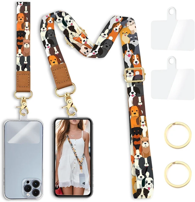 Main image of Phone Lanyard Crossbody Strap Wrist Neck Adjustable Women Dog