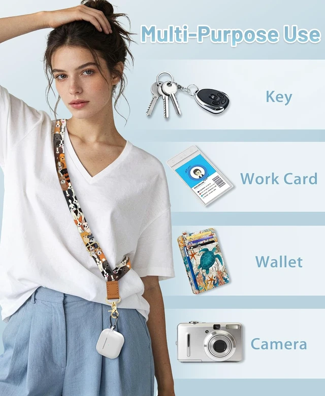 Alt view image 4 of 7 - Phone Lanyard Crossbody Strap Wrist Neck Adjustable Women Dog