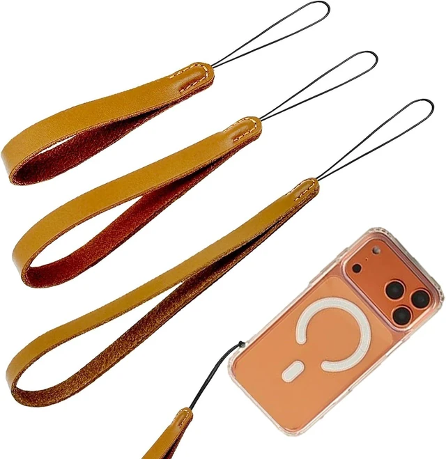 Main image of Small Leather Wristlet Strap - Scratch-Free No Metal