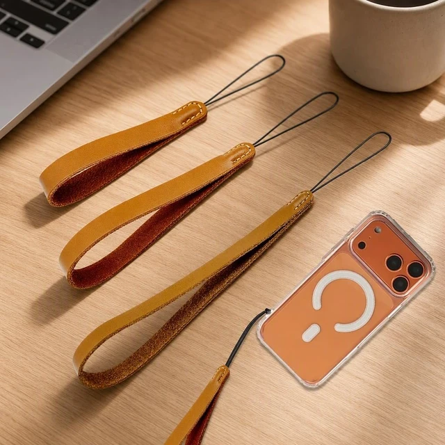 Alt view image 5 of 6 - Small Leather Wristlet Strap - Scratch-Free No Metal