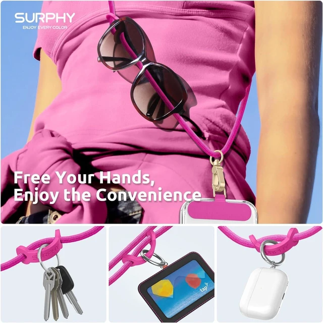 Alt view image 2 of 7 - Phone Lanyard Crossbody Phone Strap Crossbody with 2 Tether Tabs