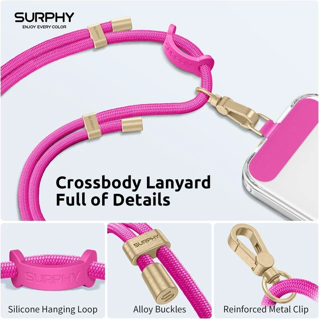 Alt view image 5 of 7 - Phone Lanyard Crossbody Phone Strap Crossbody with 2 Tether Tabs