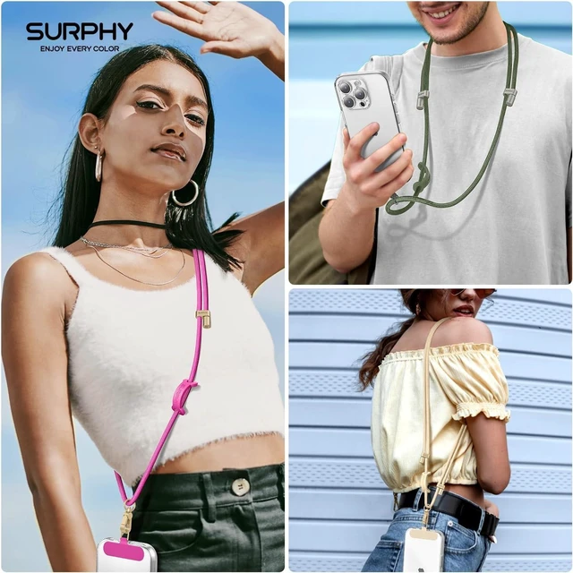 Alt view image 7 of 7 - Phone Lanyard Crossbody Phone Strap Crossbody with 2 Tether Tabs