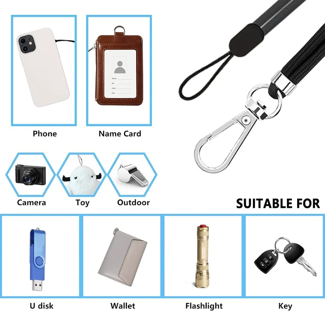 Alt view image 6 of 6 - Cell Phone Lanyard 2 Phone Crossbody Lanyard 2 Wrist Phone Strap and 6 Connectors Compatible with Most Phones