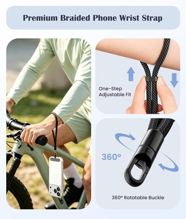 Alt view image 4 of 7 - Anti-Theft Phone Lanyard Crossbody Strap & Cellphone Wrist Strap for Women/Men Anti-Drop Phone Shoulder Holder Neck Lanyard with 3 Tether Tabs for iPhones Keys ID Badge Wallet for Moms Office Outdoor