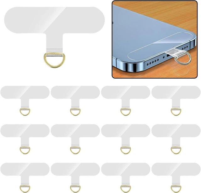 Main image of 12-Piece Universal Phone Lanyard Patch - No Adhesive Cell Phone Strap Replacement Part
