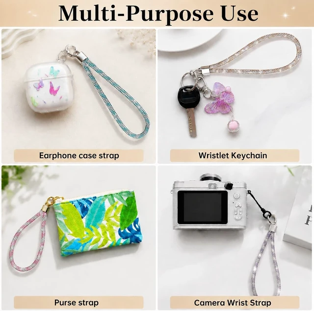 Alt view image 4 of 6 - Phone Wrist Strap with glittering Rhinestone Phone Charm for Women