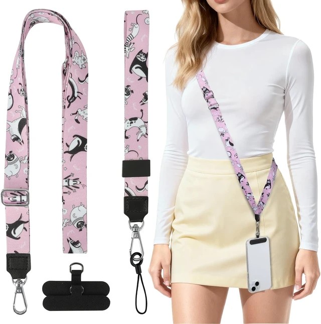 Main image of Phone Lanyard Crossbody & Neck Adjustable Cell Phone Wrist Strap