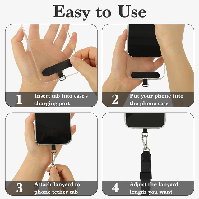 Alt view image 7 of 7 - Phone Lanyard Crossbody & Neck Adjustable Cell Phone Wrist Strap