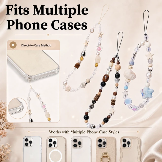 Alt view image 2 of 7 - Cute Phone Wrist Strap