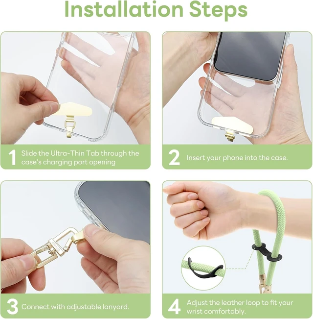 Alt view image 3 of 7 - Universal Cell Phone Lanyard Wrist Strap Phone Bracelet Strap Phone Charms Strap