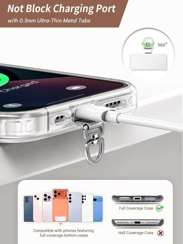 Alt view image 5 of 7 - Clip and Go Strap for Phone with Wallet Crossbody Lanyard Leaf Cat