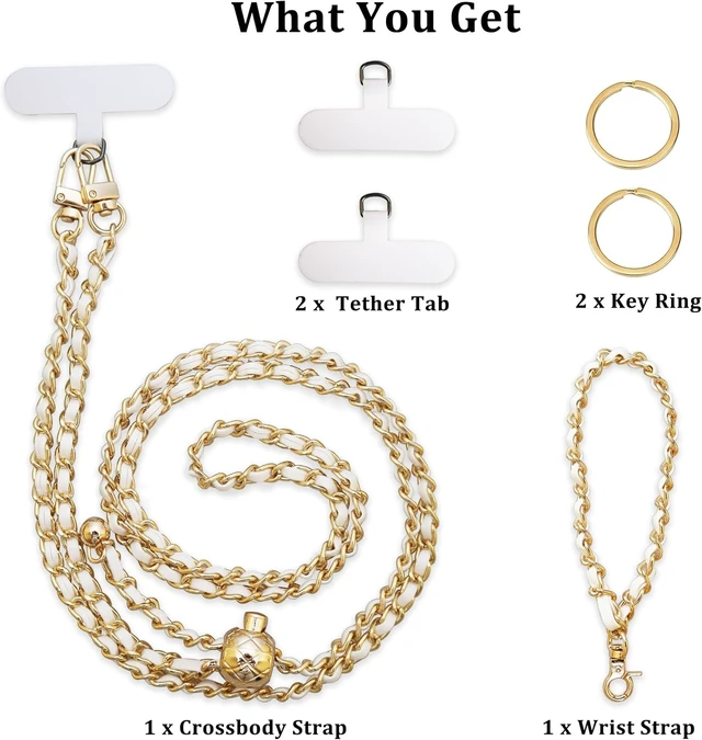 Alt view image 2 of 7 - Phone Chain Crossbody Adjustable Anti-Theft Cell Phone Lanyard Crossbody