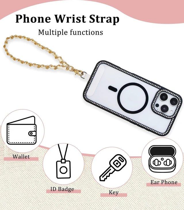 Alt view image 4 of 7 - Phone Chain Crossbody Adjustable Anti-Theft Cell Phone Lanyard Crossbody