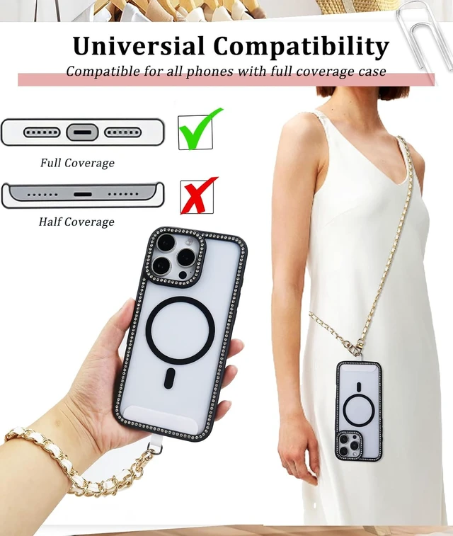 Alt view image 5 of 7 - Phone Chain Crossbody Adjustable Anti-Theft Cell Phone Lanyard Crossbody