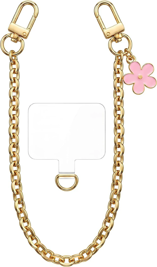 Main image of Beaded Phone Charm Strap Phone Wrist Strap Handmade Cellphone Lanyard with Tether Tab Wristlet Bracelet PhoneChainStrap