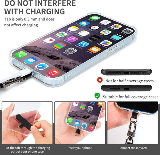 Alt view image 7 of 7 - Phone Lanyard and Wrist Straps Adjustable Cell Phone Lanyard Crossbody with Detachable Wallet 8mm Thick iPhone Lanyard for Around the Neck (Grey+Wallet)