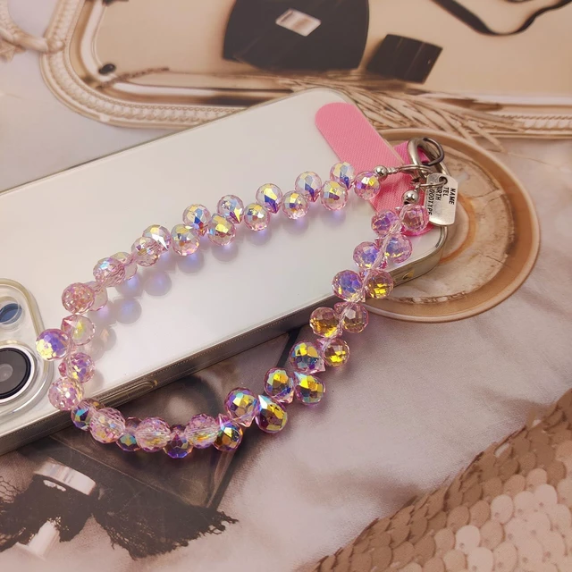 Alt view image 6 of 7 - Cute Phone Wrist Strap Chic Beaded Cellphone Lanyard Phone Charm Grip Strap