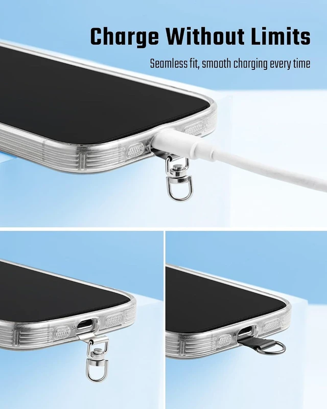 Alt view image 5 of 6 - KH00 Adjustable Phone Lanyard Wrist Strap with Two Clip Options DIY Length Cord for Hands Free Everyday Use