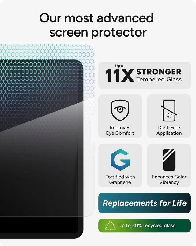 Alt view image 2 of 7 - XTR4 Screen Protector for iPad Pro 11 (M5)/ Pro 11 (M4)