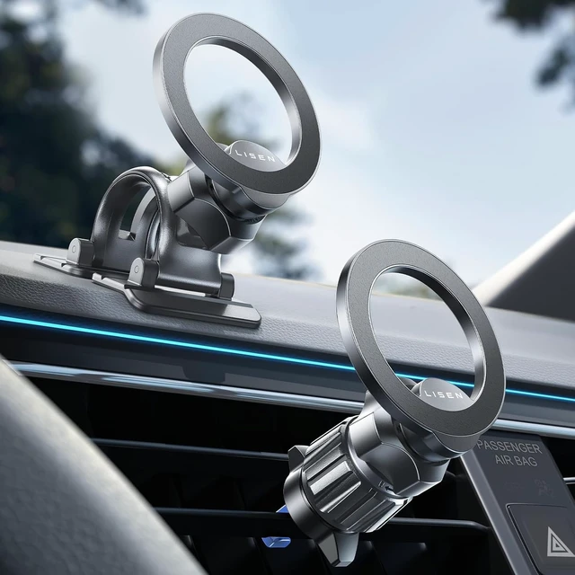 Main image of for MagSafe Car Phone Mount -Strong Magnets Magnetic Phone Holders for Your Car 3 in 1 Vent Dashboard Magnet Cell Phones Holder Mounts fit iPhone 18 Pro Max 17 16 15 14 13 12 All Smartphone