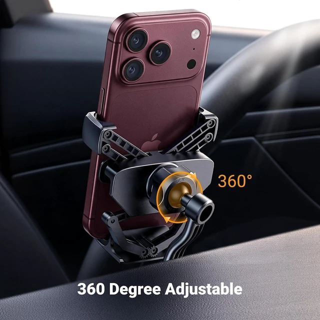 Alt view image 3 of 7 - Car Phone Holder Vent Phone Mount Never Blocking Air Vent Clip