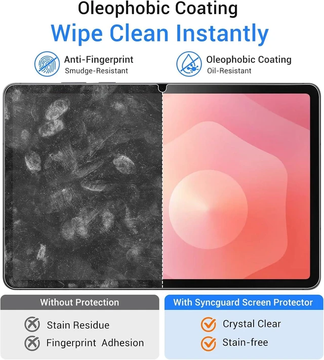 Alt view image 6 of 7 - 2-Pack Tempered Glass Screen Protector for Galaxy Tab A11 Plus (A11+) 2025 / Tab A9 Plus (A9+) 2023 11-inch Installation Frame 9H Hardness Anti-Scratch