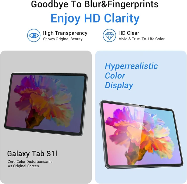 Alt view image 4 of 7 - 2-Pack Tempered Glass Screen Protector for Galaxy Tab A11 Plus (A11+) 2025 / Tab A9 Plus (A9+) 2023 11-inch Installation Frame 9H Hardness Anti-Scratch