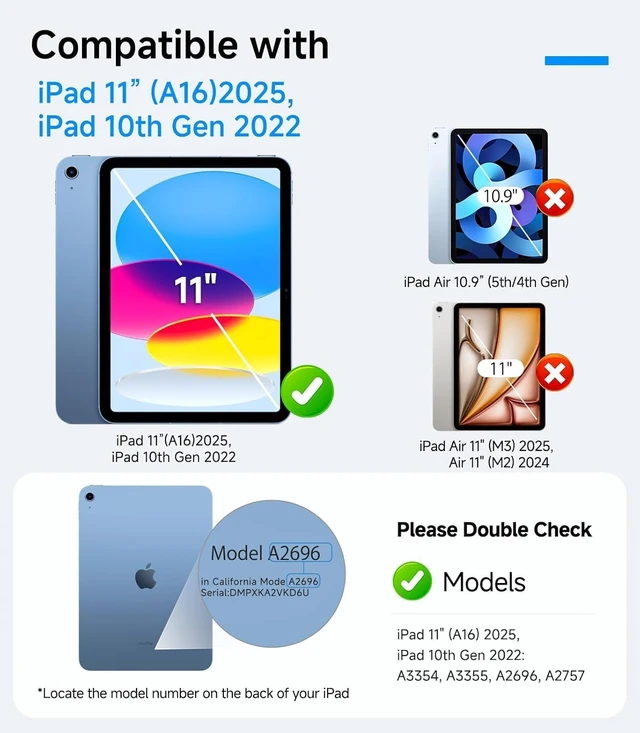 Alt view image 2 of 7 - -for iPad A16 11th (11 Inch)/10th Gen (10.9 Inch) Screen Protector