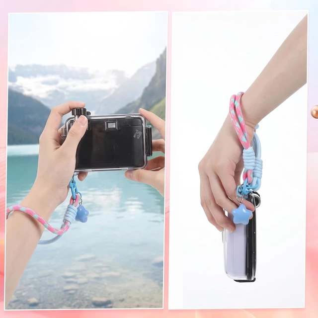 Alt view image 2 of 7 - 3Pcs Color Blocking Cell Phone Wrist Strap Cute with Star Keychain Pendant