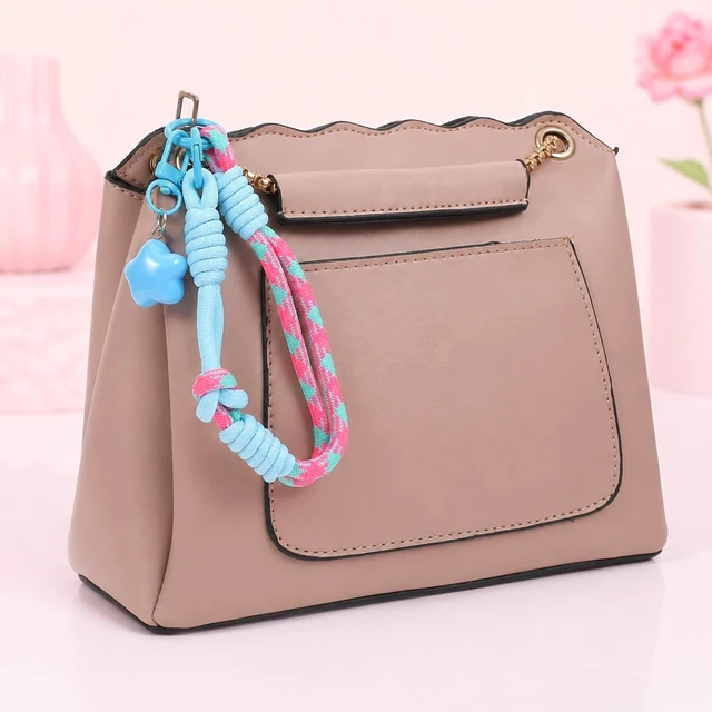 Alt view image 7 of 7 - 3Pcs Color Blocking Cell Phone Wrist Strap Cute with Star Keychain Pendant