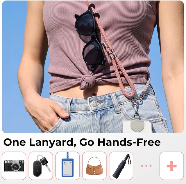 Alt view image 4 of 7 - Phone Lanyard Crossbody 3-in-1 Adjustable Phone Strap Pink