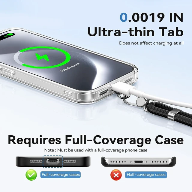 Alt view image 3 of 7 - for Phone Lanyard Anti?Theft Portable Essentials Black+Grey