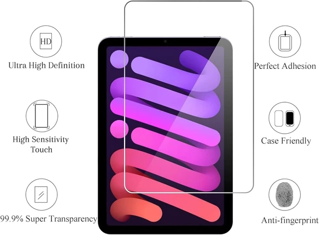 Alt view image 2 of 6 - Screen Protector for iPad Mini 7 & 6 2 Pack 8.3 Inch Case Friendly